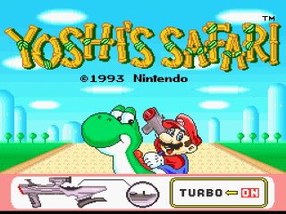 Yoshi's Safari title screen for Super Famicom
